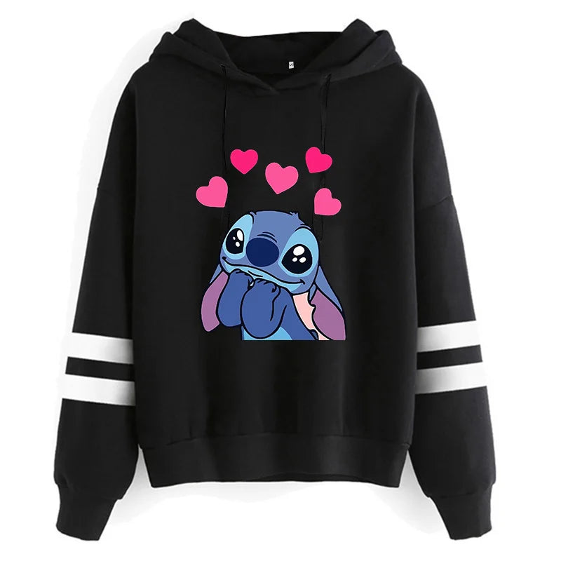 "Zensiva" Cute Stitch - Karikatür Tarzı Harajuku Hoodie