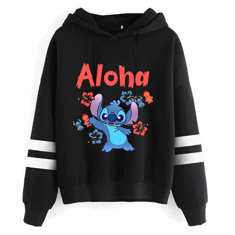 "Zensiva" Cute Stitch - Karikatür Tarzı Harajuku Hoodie