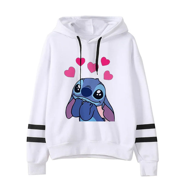 "Zensiva" Cute Stitch - Karikatür Tarzı Harajuku Hoodie