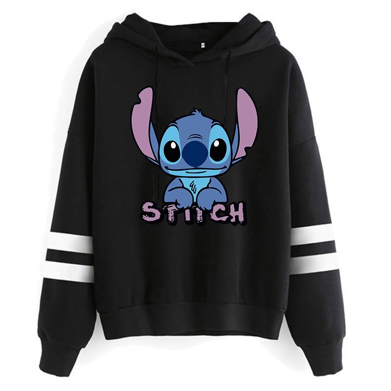 "Zensiva" Cute Stitch - Karikatür Tarzı Harajuku Hoodie